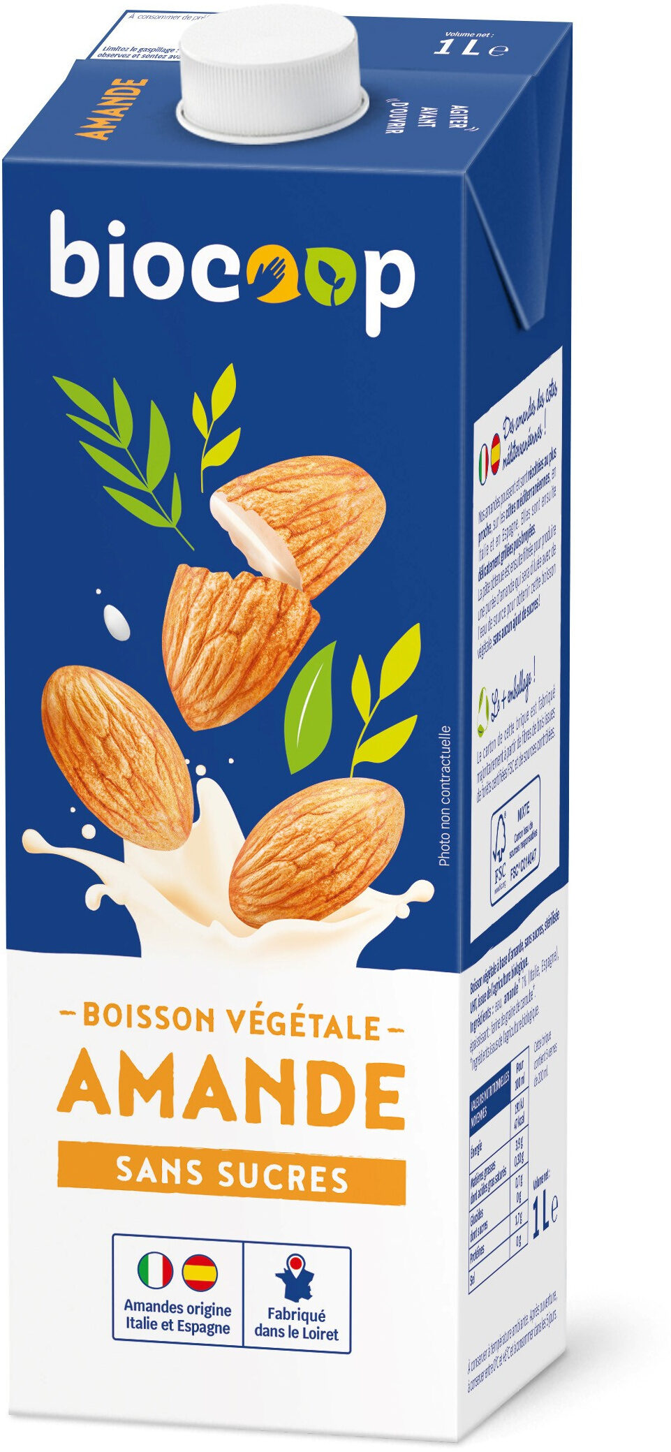 Boisson végétale - Amande sans sucre - Product - fr