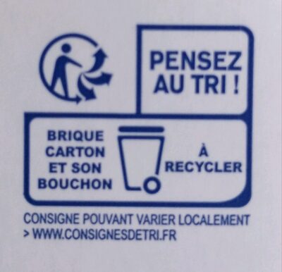 Boisson végétale - Amande sans sucre - Recycling instructions and/or packaging information - fr