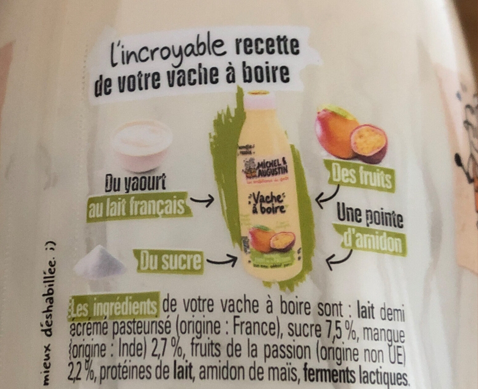 Vache à boire Mangue - Zutaten - fr