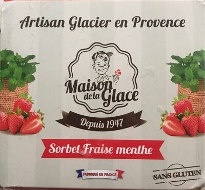 Sorbet fraise menthe MG Artisan Glacier en provence - Produit