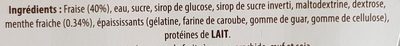 Sorbet fraise menthe MG Artisan Glacier en provence - Ingredients - fr