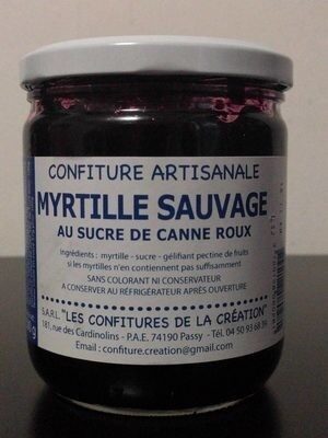 Confiture artisanale myrtille sauvage au sucre de canne roux - Produit