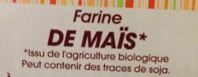 Farine de Maïs Bio - Ingrédients
