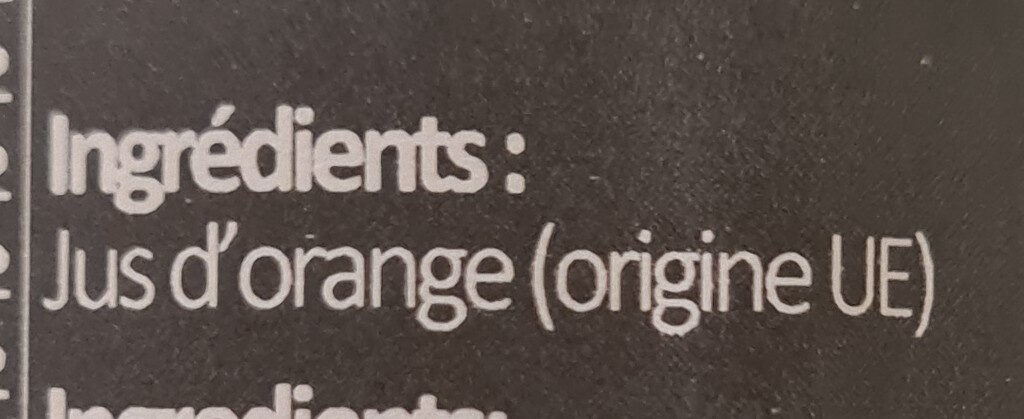 Pur Jus d'orange - Ingredientes - fr