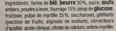 Sablés Myrtille - Ingrediënten - fr