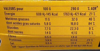 Risotto curry vert - Nutrition facts - fr
