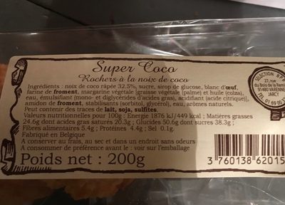 Rocher coco - Ingredients