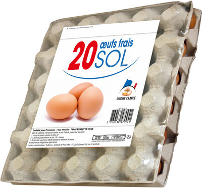 20 œufs frais de poules élevées au sol - Producto - fr