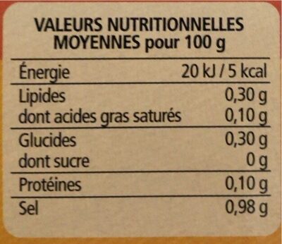 Bouillon poulet en cube - Nutrition facts - fr