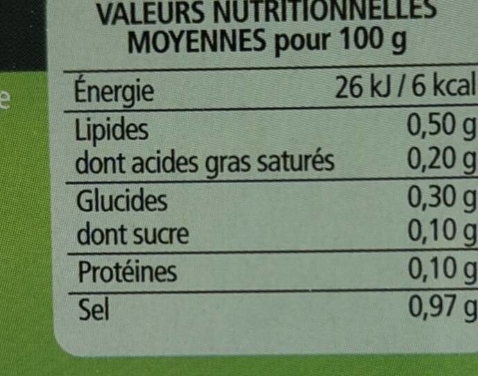 Bouillon en cube legumes - Información nutricional - fr