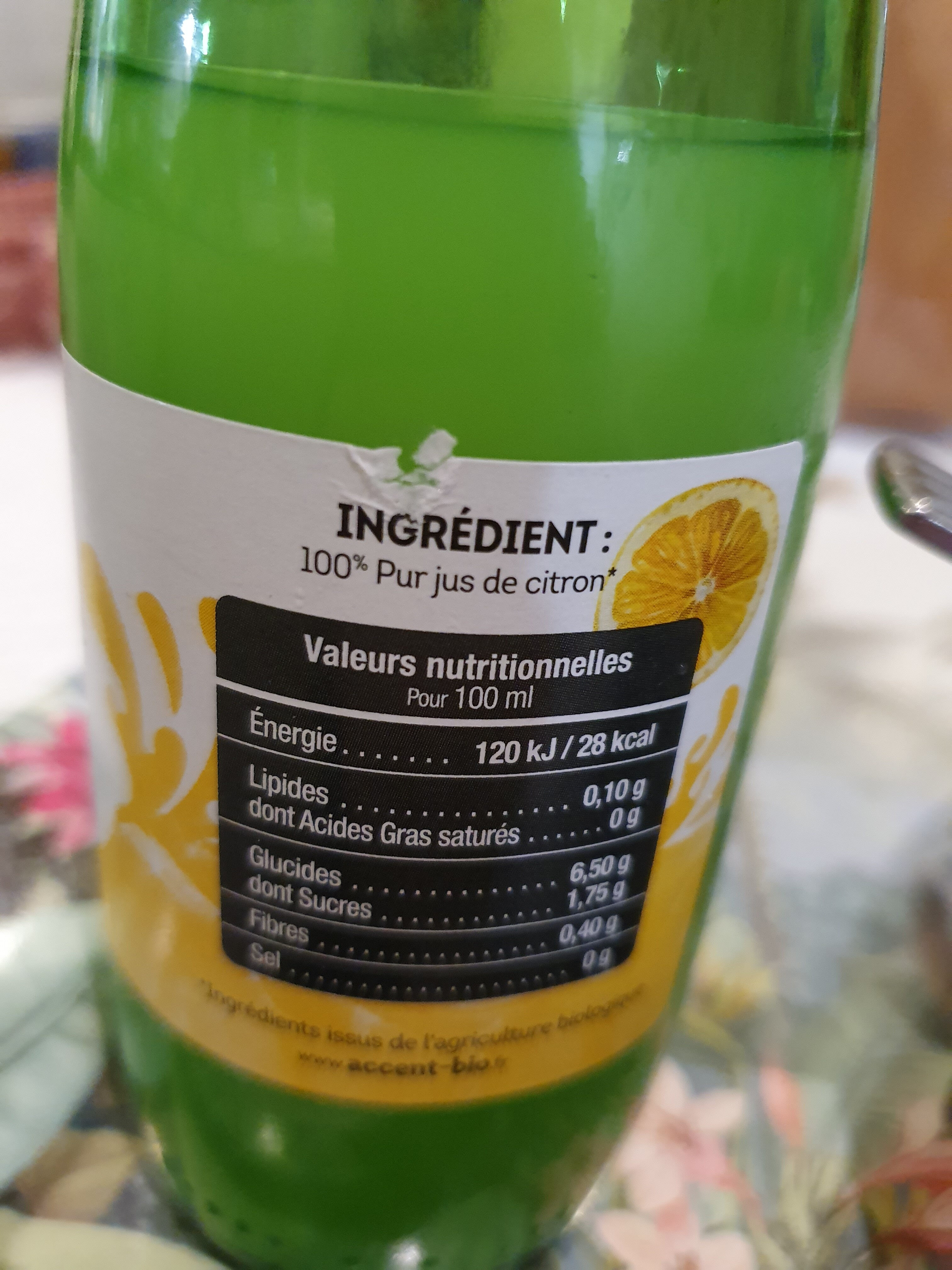 Pur jus de citron - Ingredients - fr