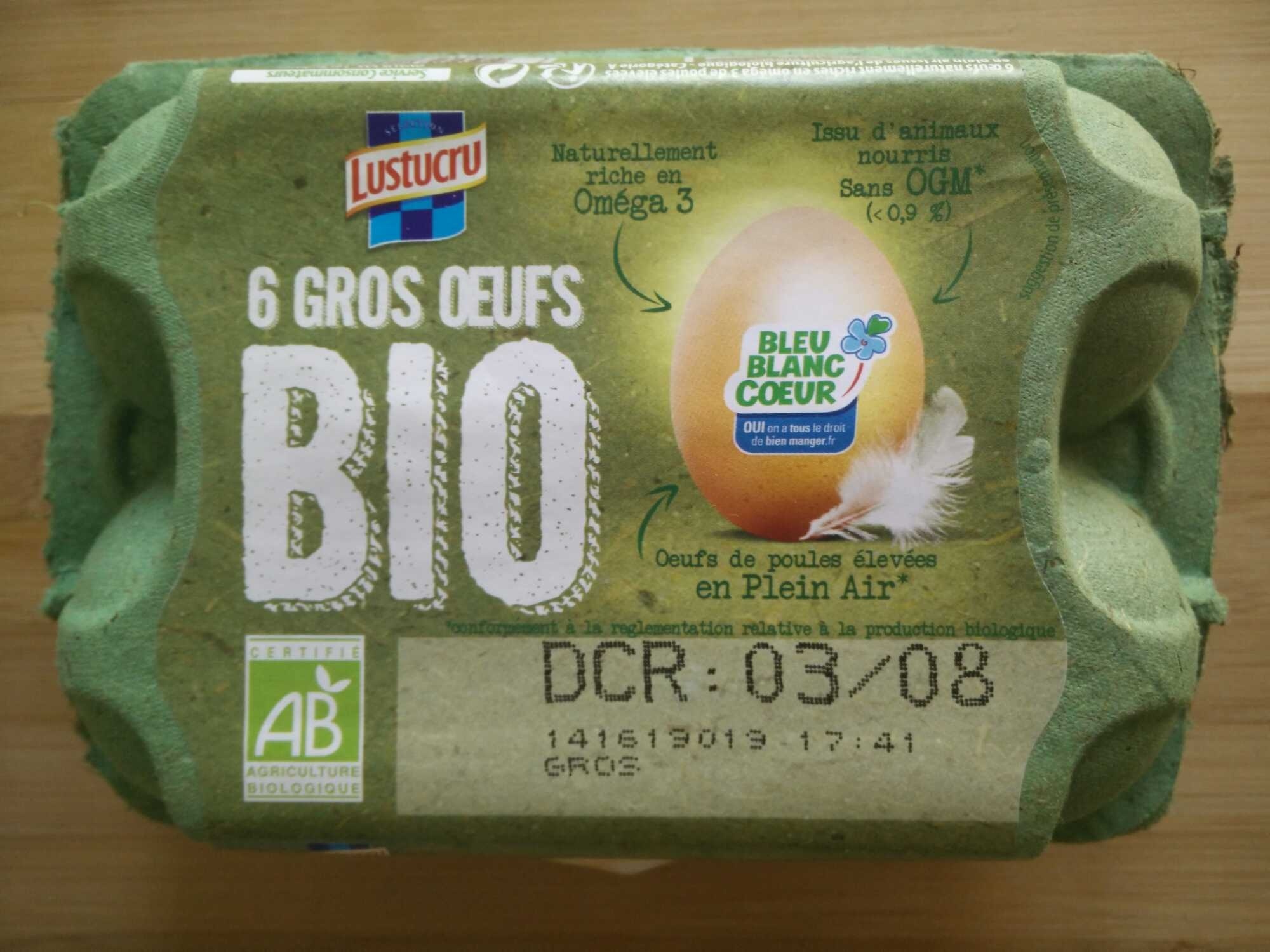 6 œufs BIO - Boite Compostable - LUSTUCRU - Product