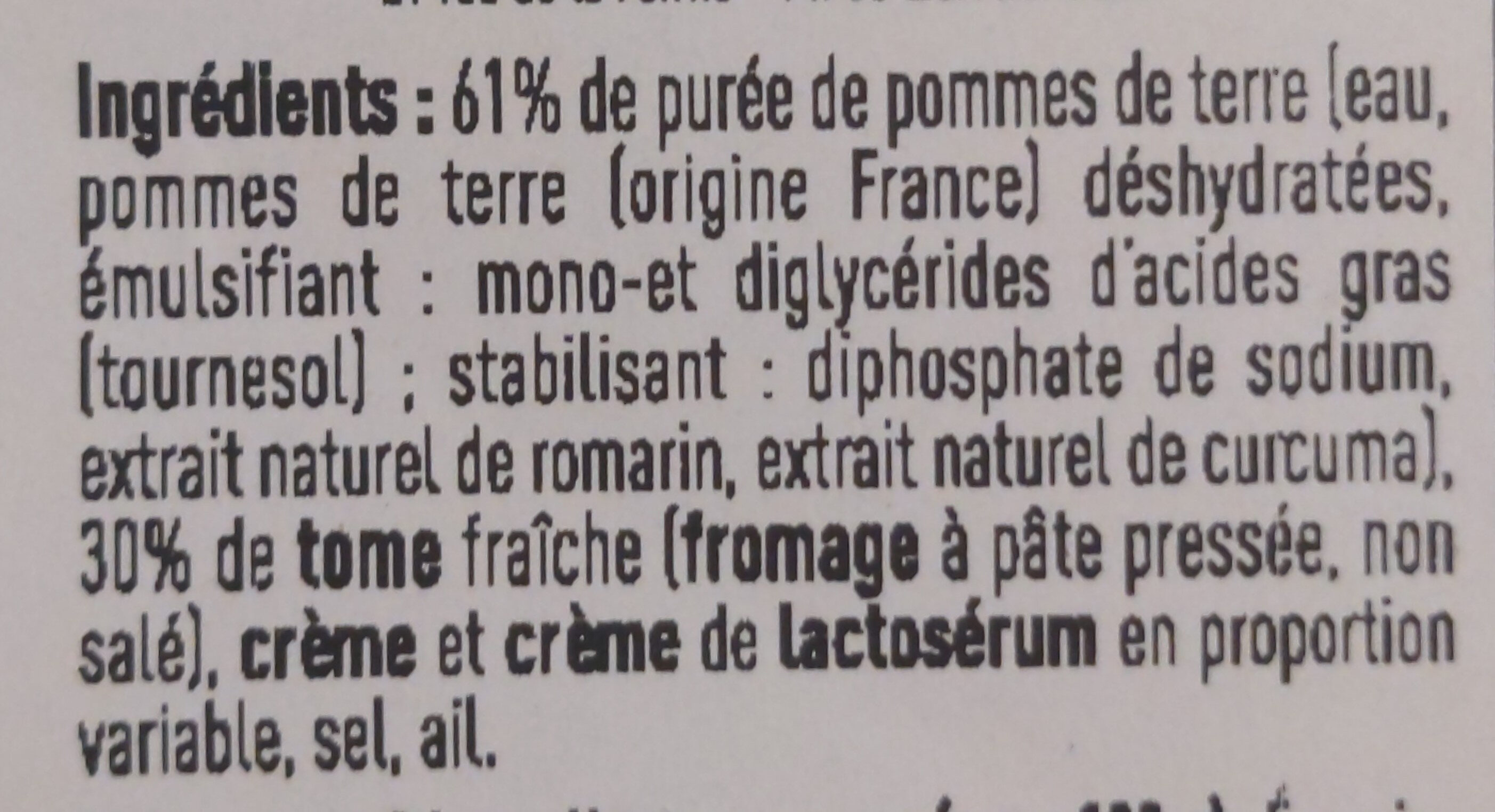 Aligot - Ingredienser - fr