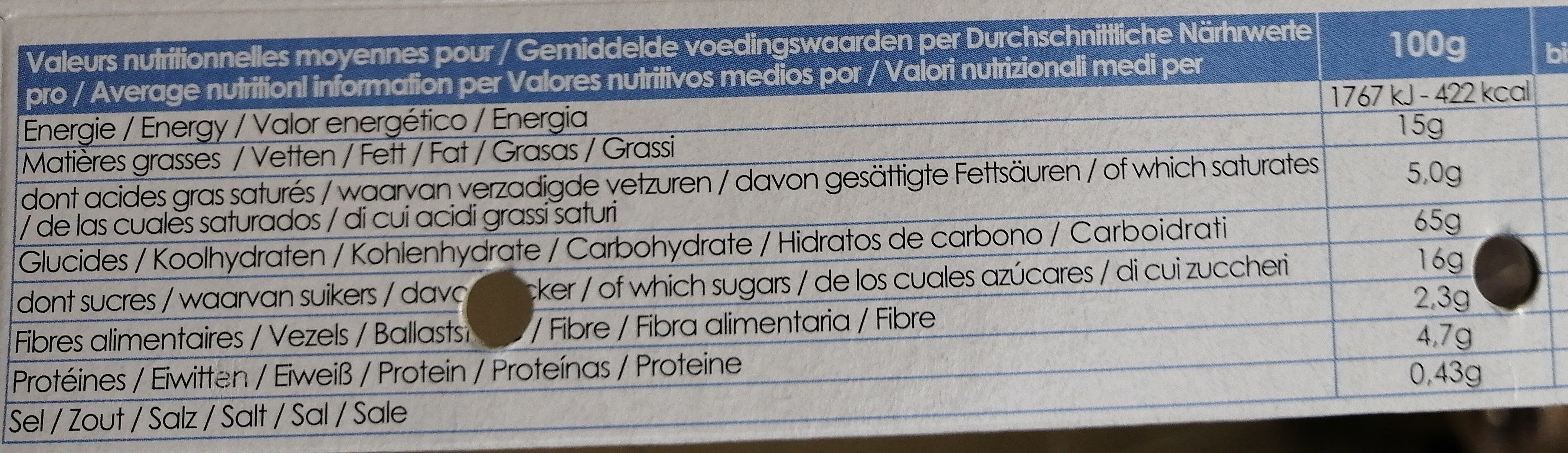 Sablés coco citron SANS GLUTEN - Nutrition facts - fr