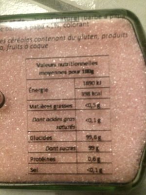 Sucre aromatisé - Nutrition facts - fr