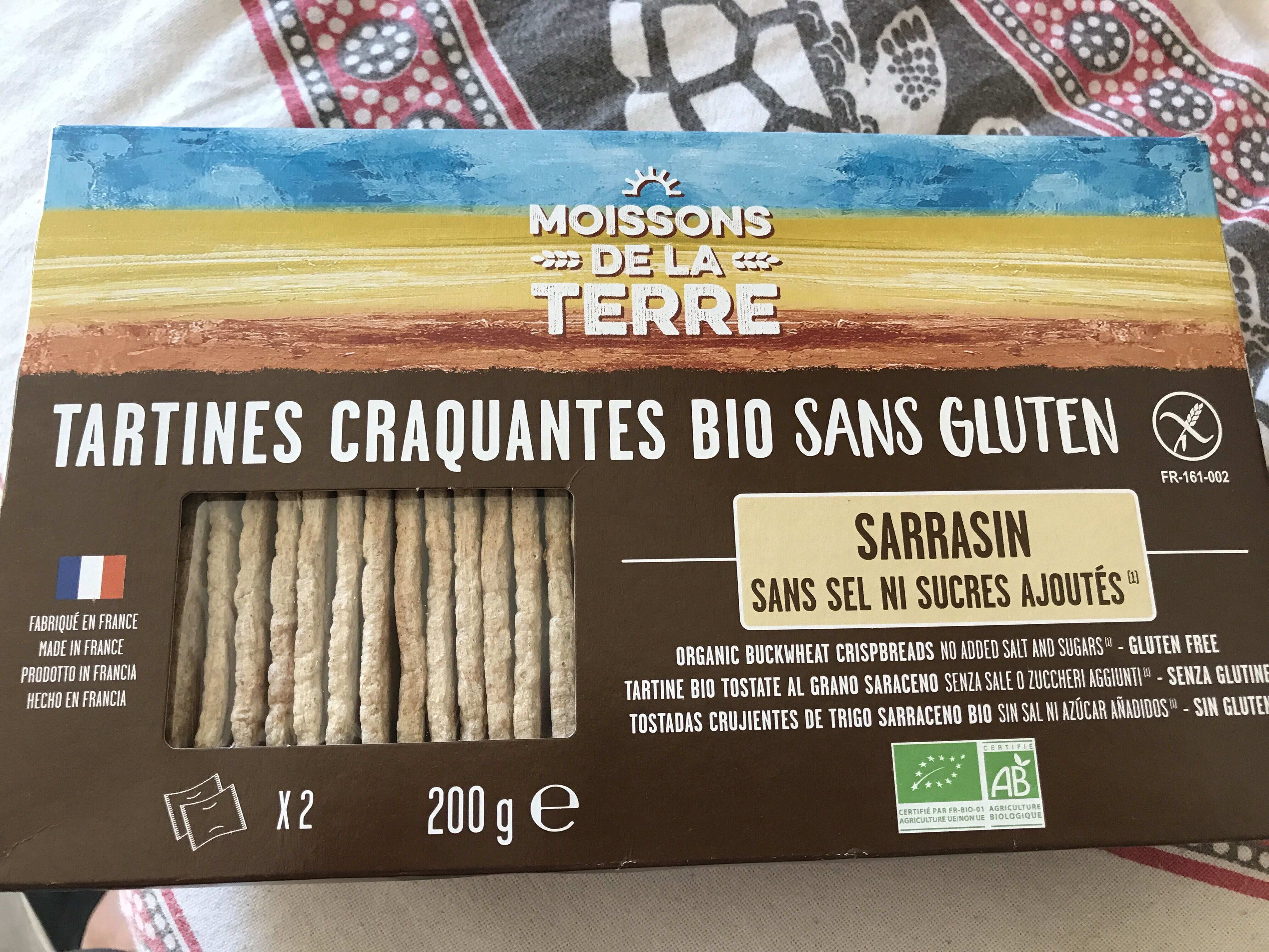 Tartines craquantes Sarrasin - Ingrediënten - fr