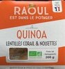 Quinoa Lentilles corail & Noisettes - Product
