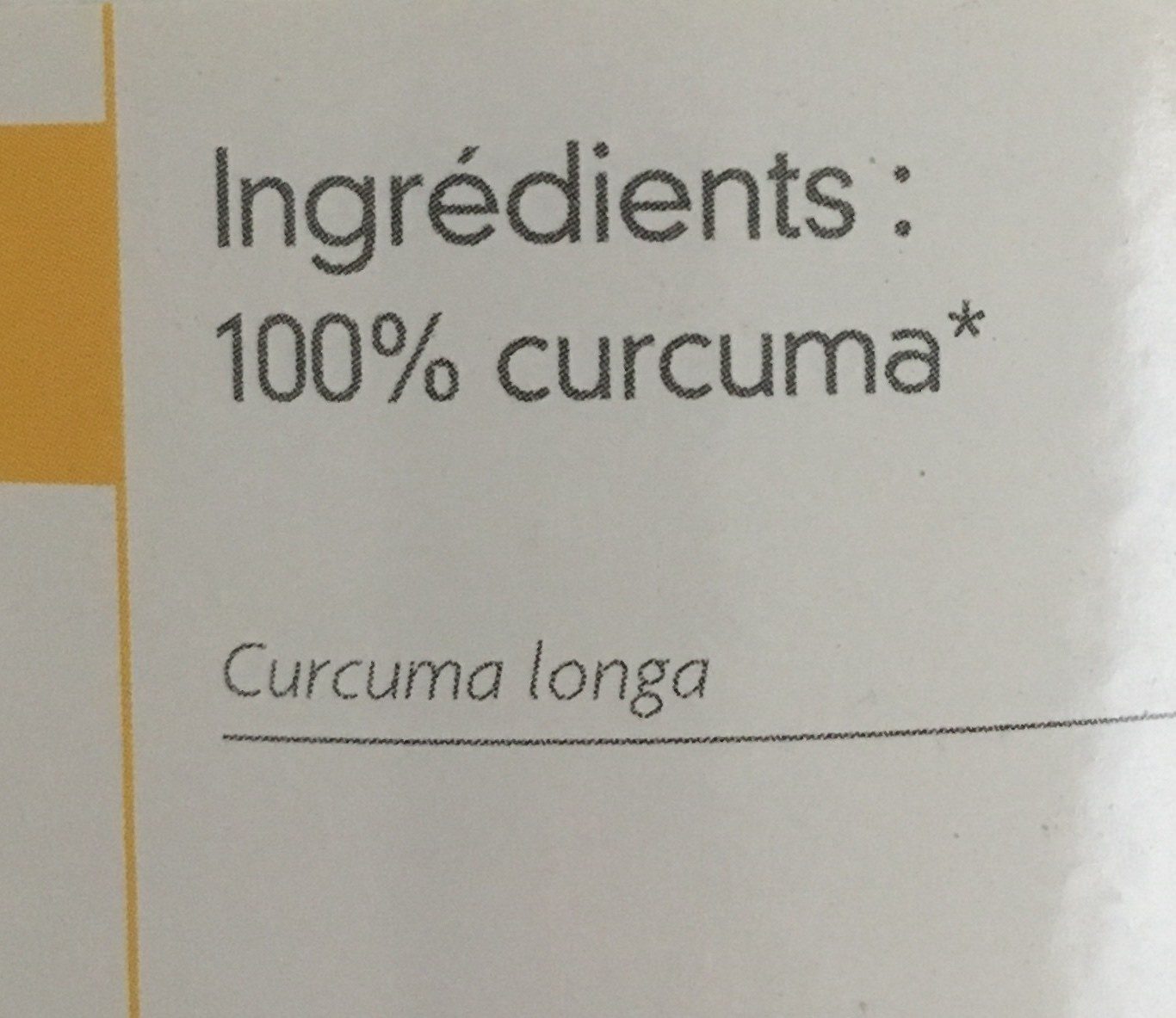 Fructivia Curcuma Bio - Ingredients - fr