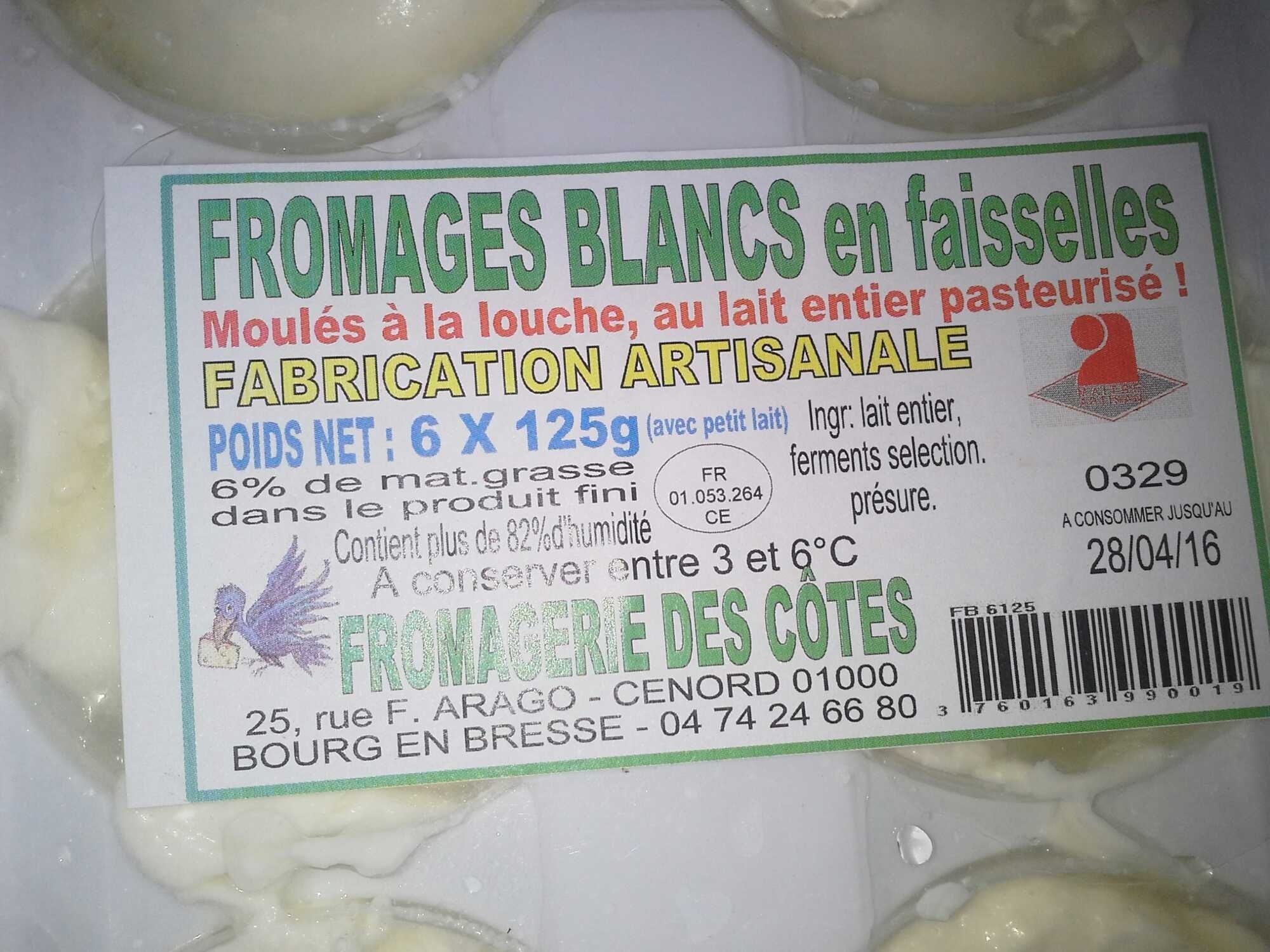 Fromages blancs en faisselles - Product - fr