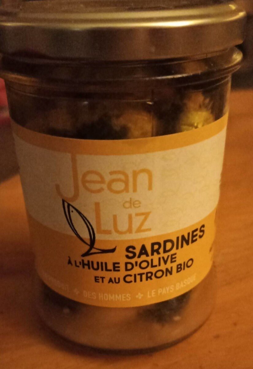 Sardines à l'huile d'olive et citron bio - Produit