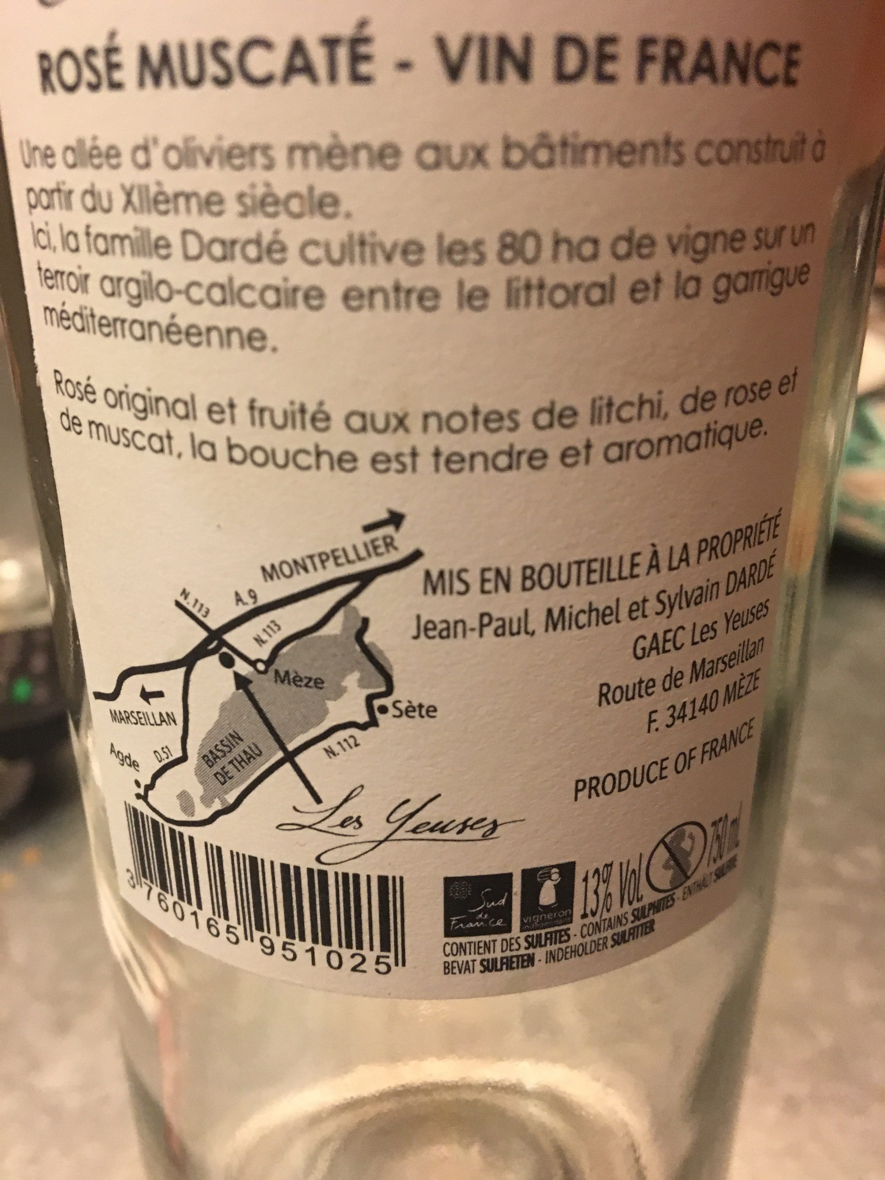 Rosé Muscaté - Ingredients - fr