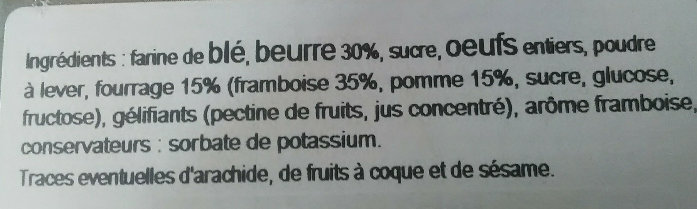 Sablés de Savoie FRAMBOISE - Ingredients - fr