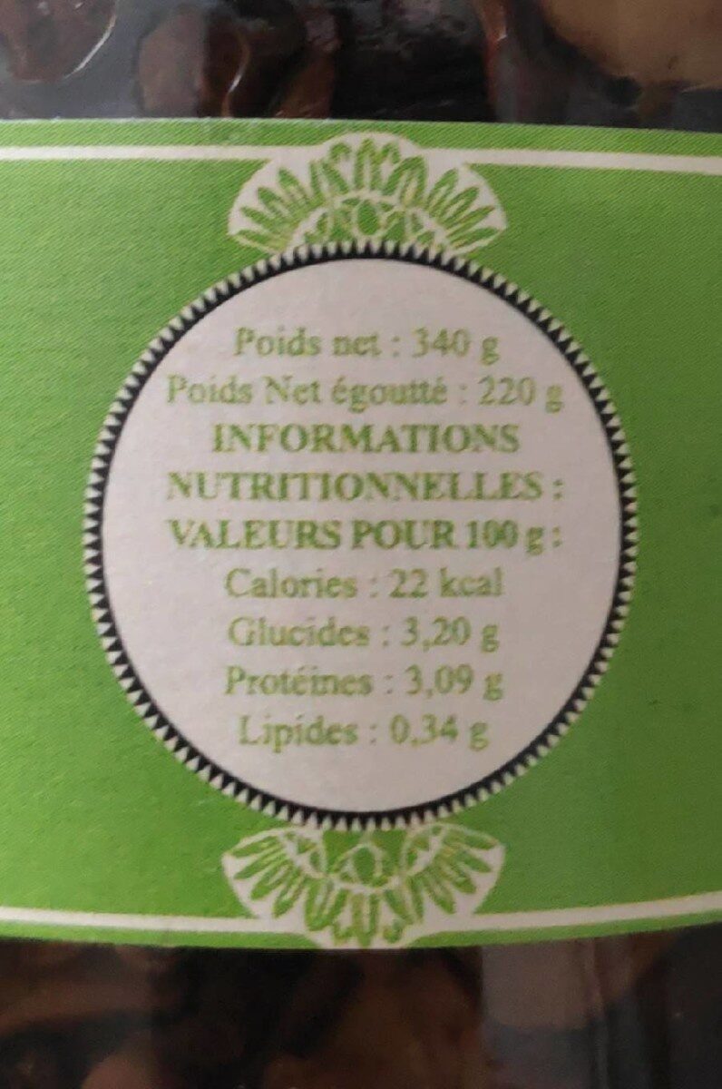 Champignons De Paris émincés - Nutrition facts - fr