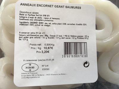 Anneau Encornet Géant Saumurés - Product - fr