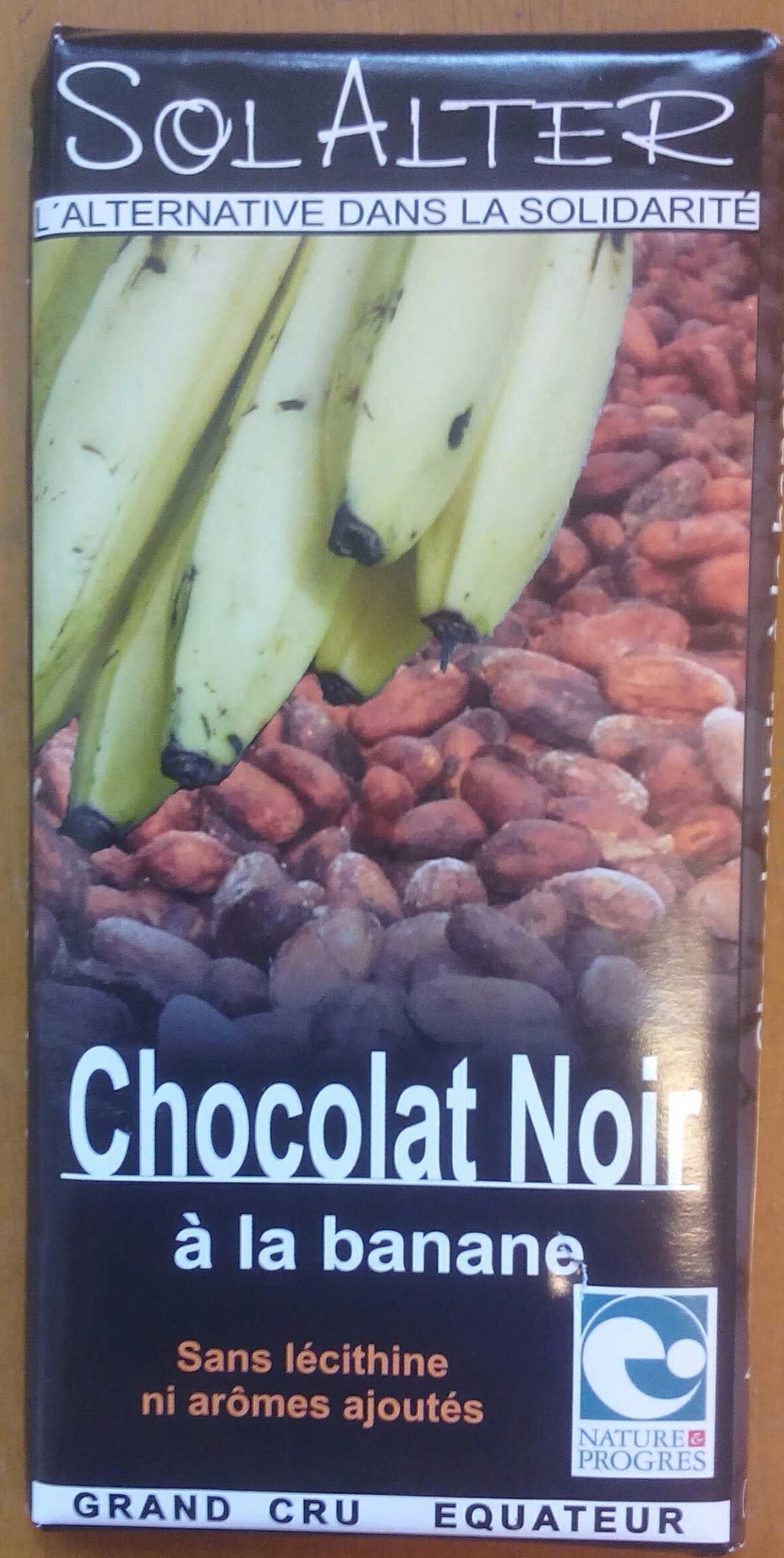 Chocolat Noir à la banane - Produit