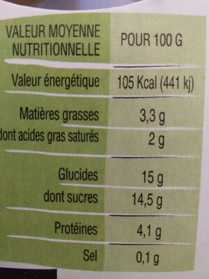 Yaourt orange ananas - Nutrition facts - fr