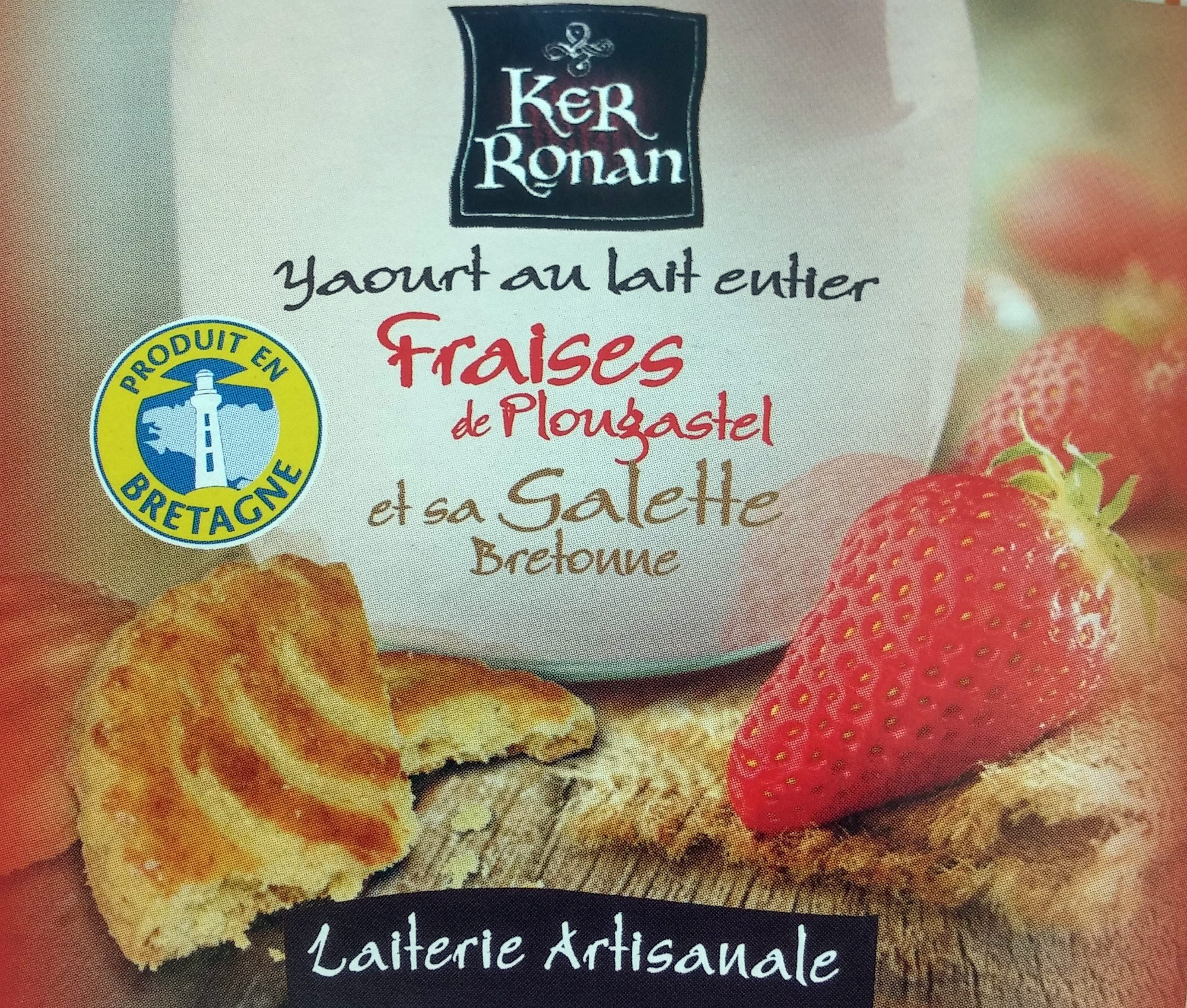 Yaourt au lait entier, Faises de Plougastel et sa galette Bretonne - Prodotto - fr
