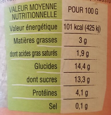 Yaourt au lait entier, Faises de Plougastel et sa galette Bretonne - Valori nutrizionali - fr