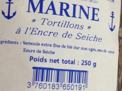 Tortillon a l'encre de seiche - المكونات - fr