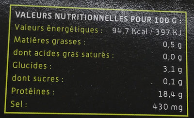 Yakiebi Citron Vert & Coriandre - Nutrition facts - fr
