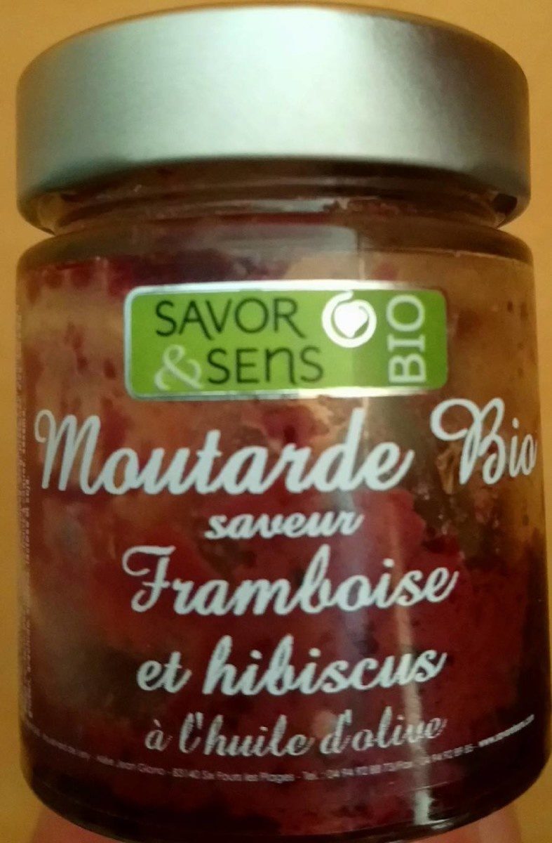 Moutarde Bio Saveur Framboise Et Hibiscus 130 Gr - Producto - fr