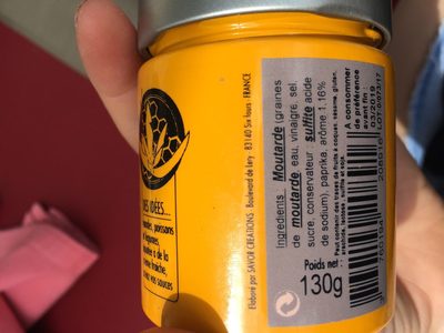 Moutarde Saveur Safran Et Miel - Ingredients - fr