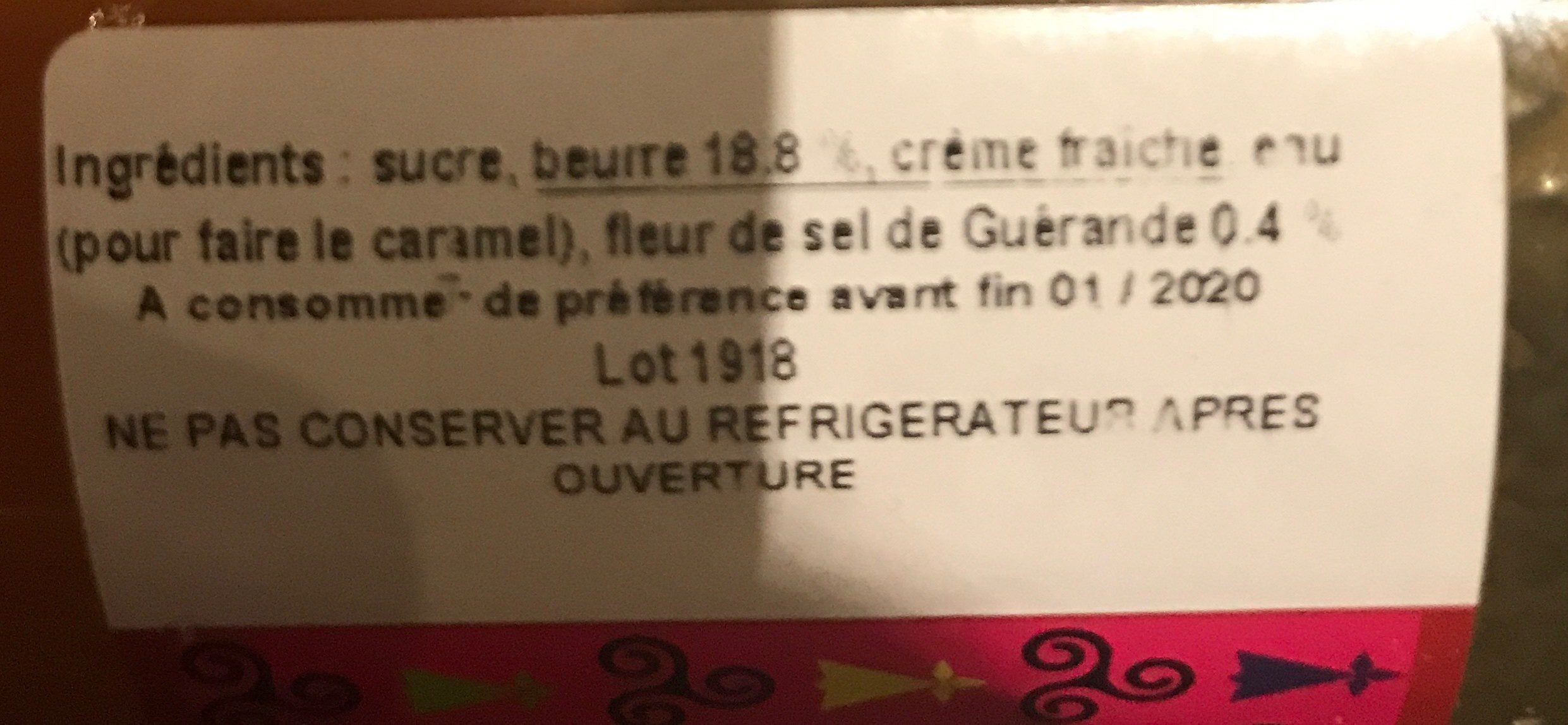 Caramel Beurre Salé - Ingredients - fr