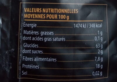 Pastagerm' aux pois jaunes germés - Nutrition facts - fr