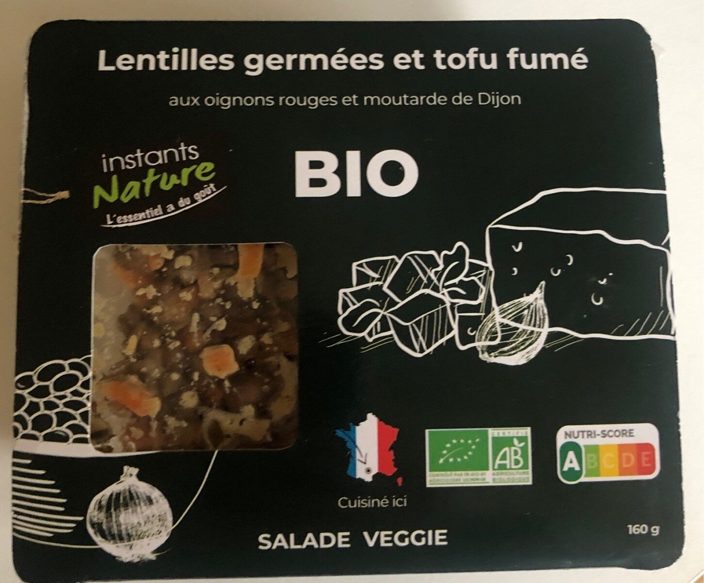 Lentilles germées et tofu fumé - Produkt - fr