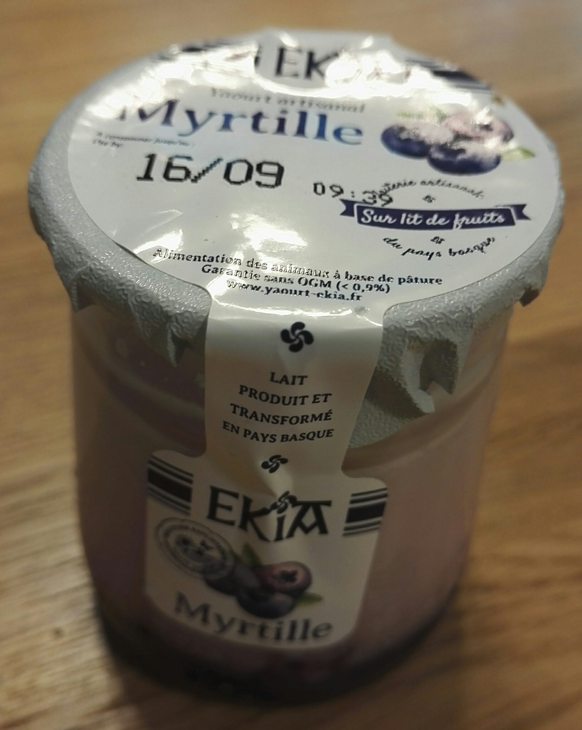 Yaourt artisanal Myrtille - Product - fr