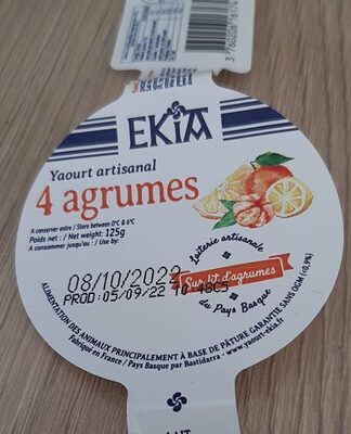 Yaourt artisanal 4 agrumes - Product - fr