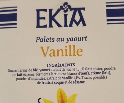 Palets au yaourt - Ingredients - fr