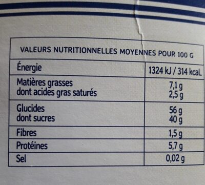 Palets au yaourt nature au lait de brebis - Nutrition facts - fr