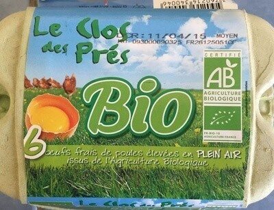 6 oeufs bio - Producto - fr