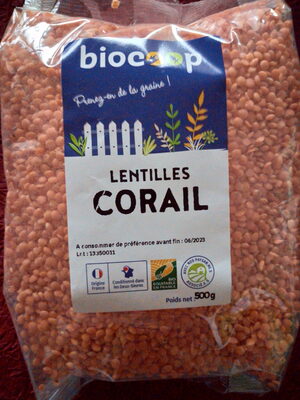 Lentilles corail France - Produit