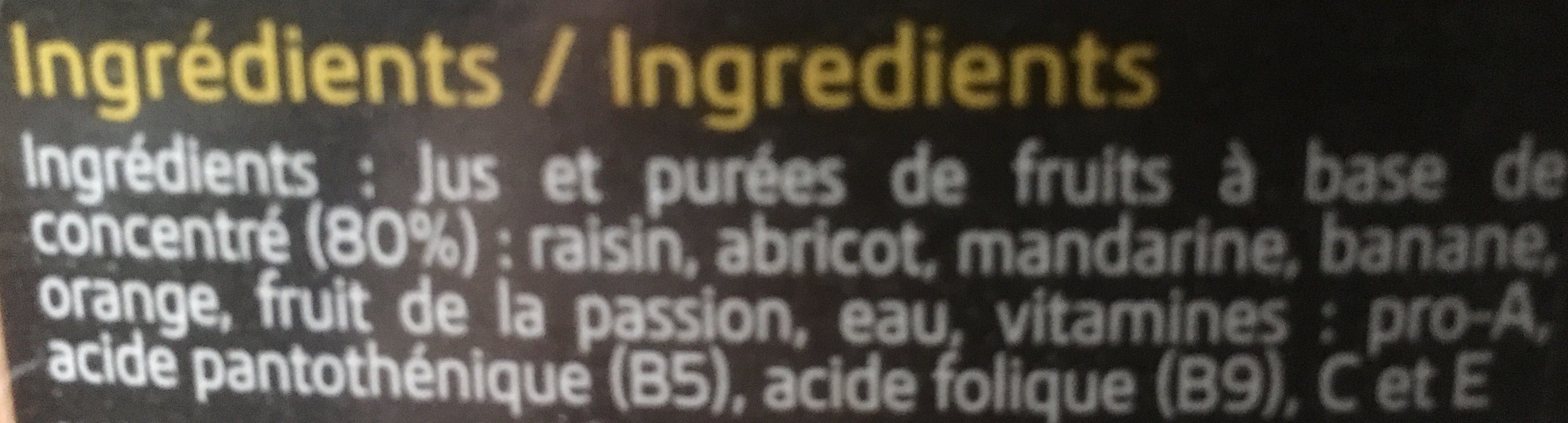Multifruits - Ingredienti - fr