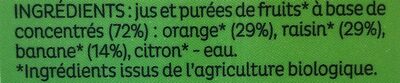 Le bio Orange Banane - Sans sucres ajoutés - Ingredientes - fr