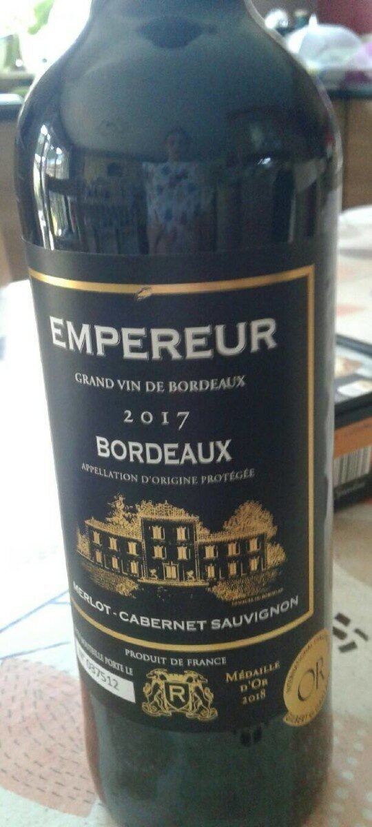Bordeaux - Tableau nutritionnel