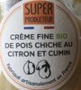 Crème fine bio de pois chiche - Produit