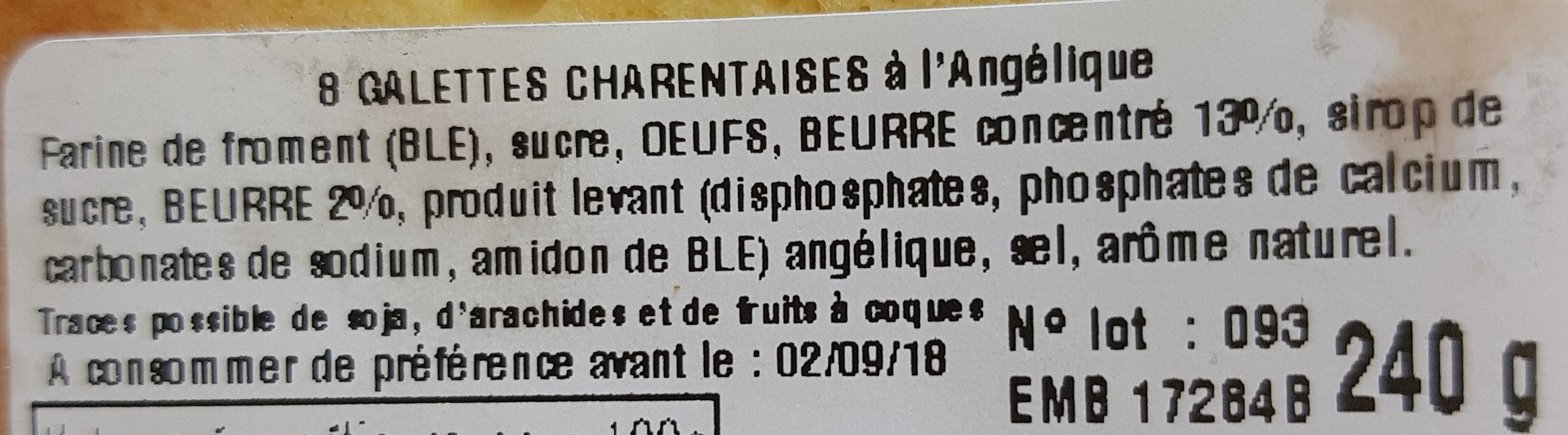 La galette Charentaise l'originale - Ingredients - fr